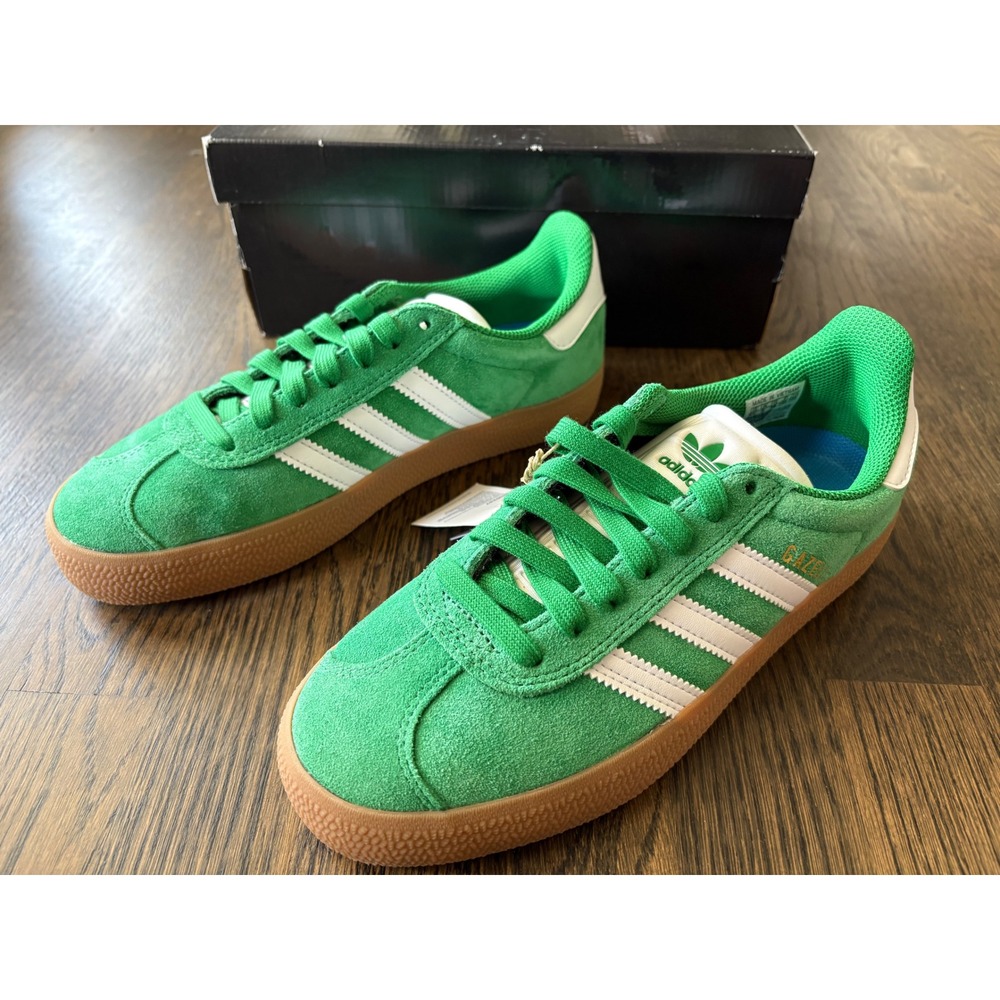 Adidas Gazelle ADV Green White Gum Suede Skate Shoes JH5247 Mens 5.5 Womens 6.5